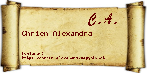 Chrien Alexandra névjegykártya