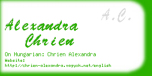 alexandra chrien business card